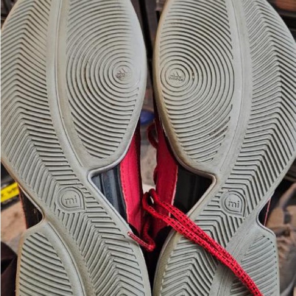 Red Adidas High tops - Picture 2 of 2